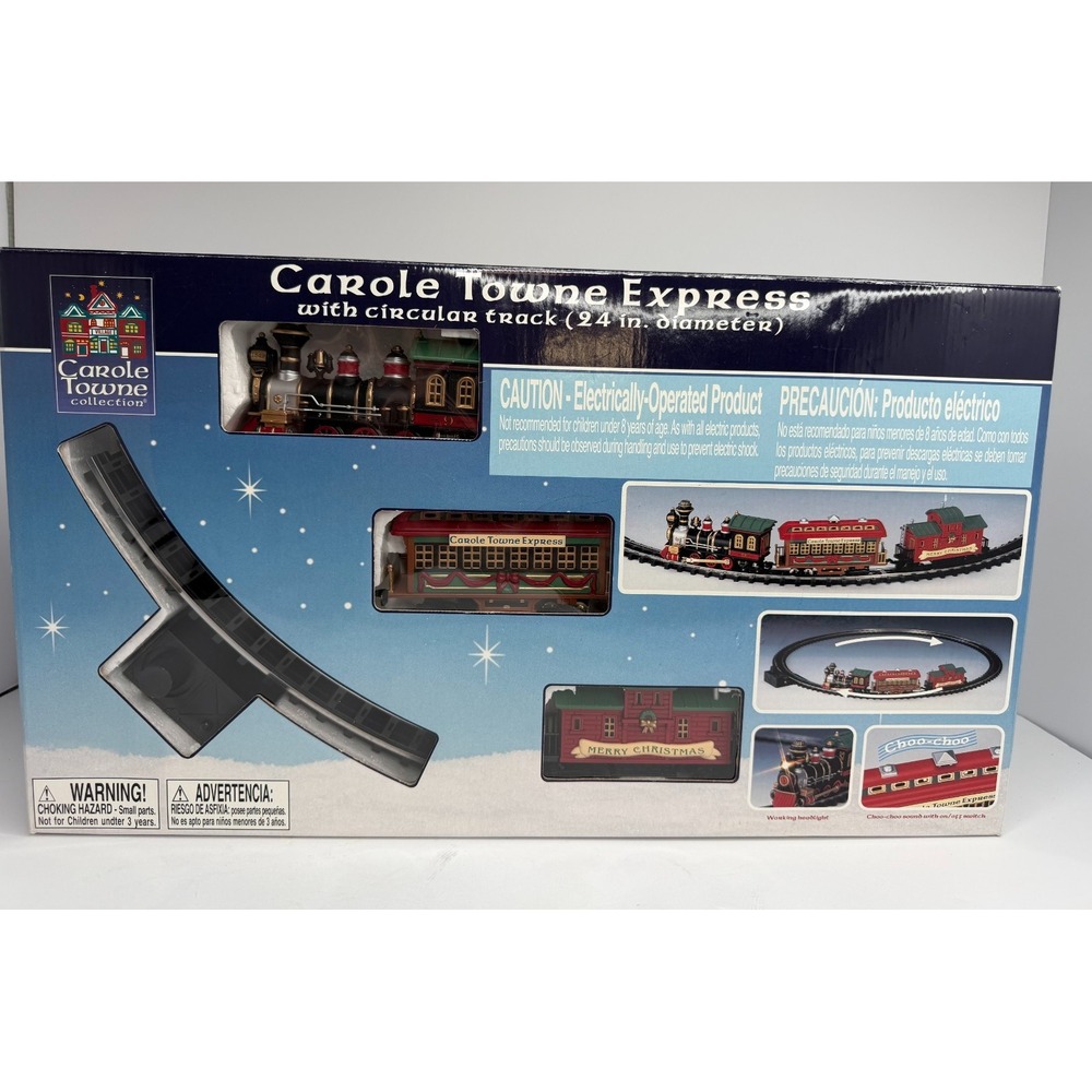 Lemax Carole Towne Express Train Set 2003 Christmas Collectible 24" Track NIB
